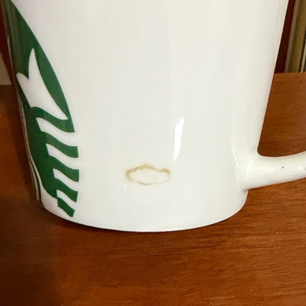 Starbucks 14oz Coffee Mug Large Green Mermaid Siren Logo